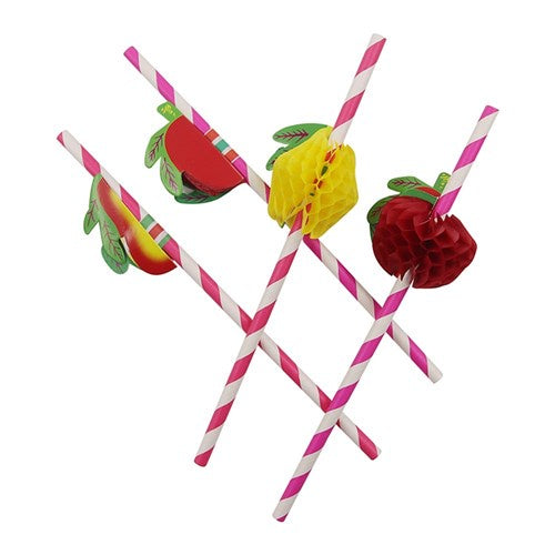 Assorted Fruit Honeycomb with Paper Straws Pack of 12
