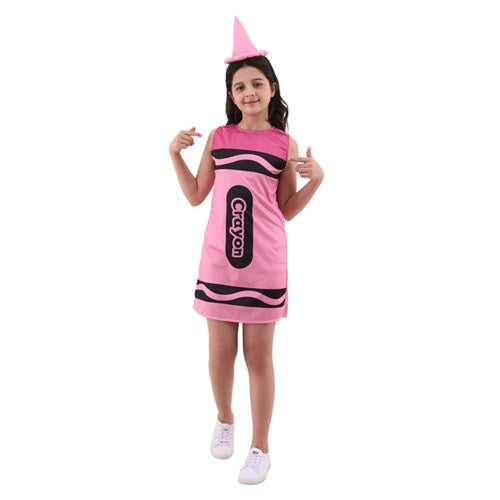 Pink Crayon Girls Costume