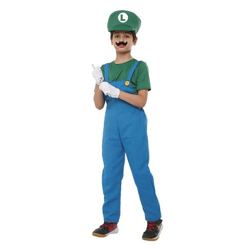 Green Super Plumber Boys Costume