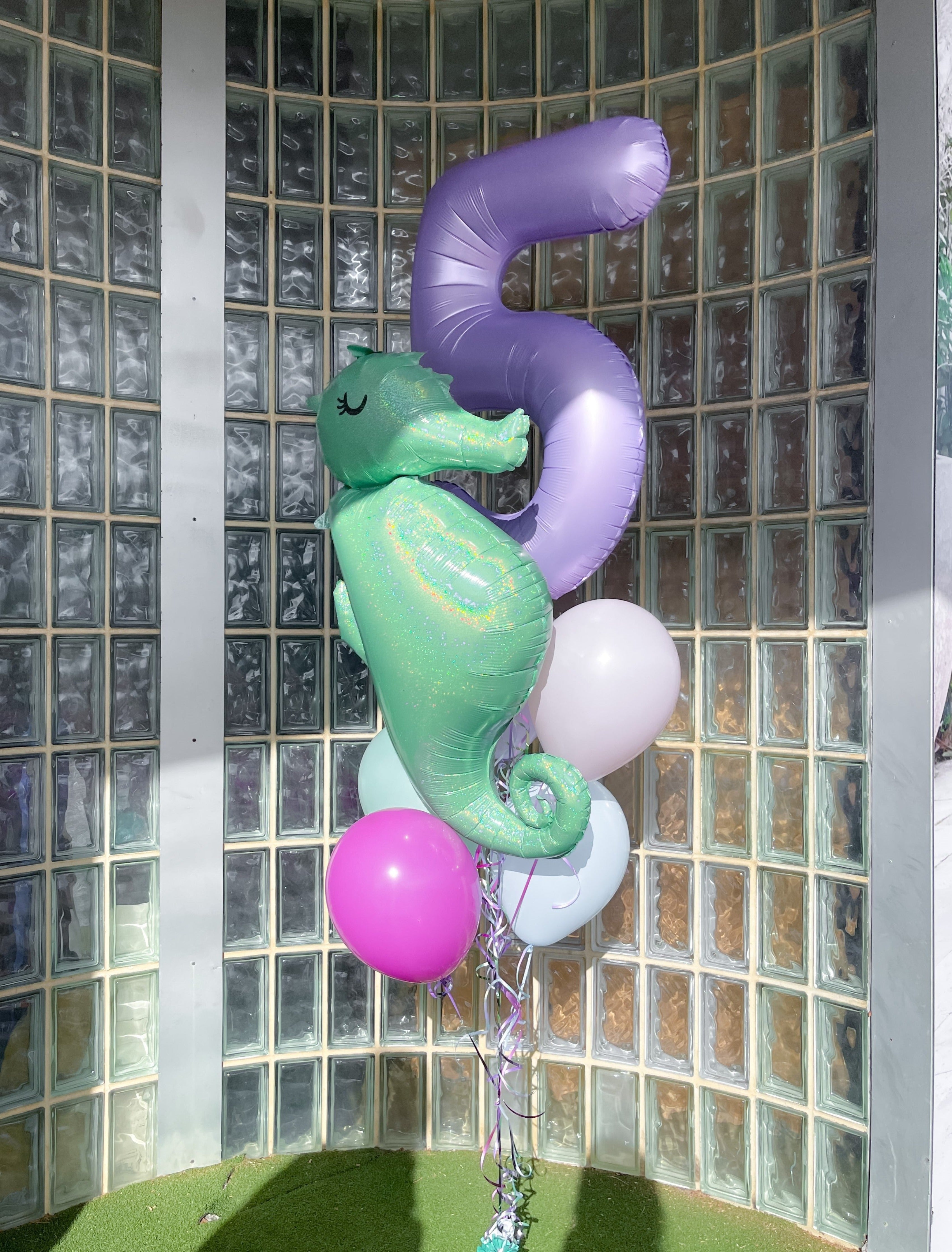 Matt Pastel Lilac 86 cm Number 5 Supershape Foil Balloon