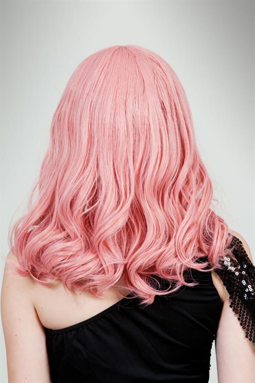 Deluxe Pastel Pink Glamour Long Wig