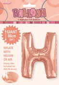 Rose Gold Letter H Megaloon