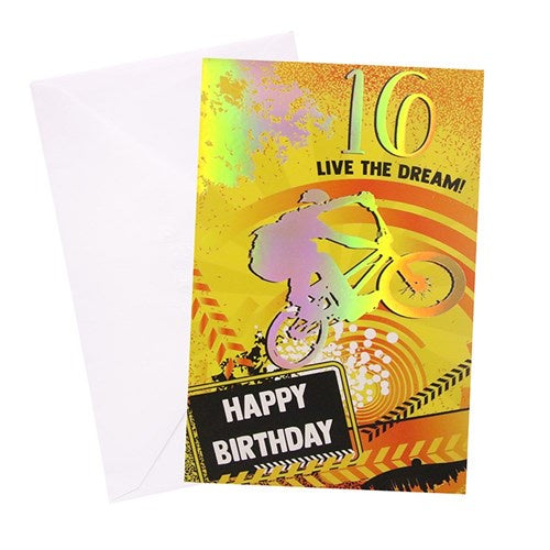 16th Birthday Greeting Card - Live The Dream Boy