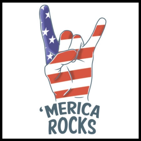 Merica Rocks - Stars and Stripes Temporary Tattoo