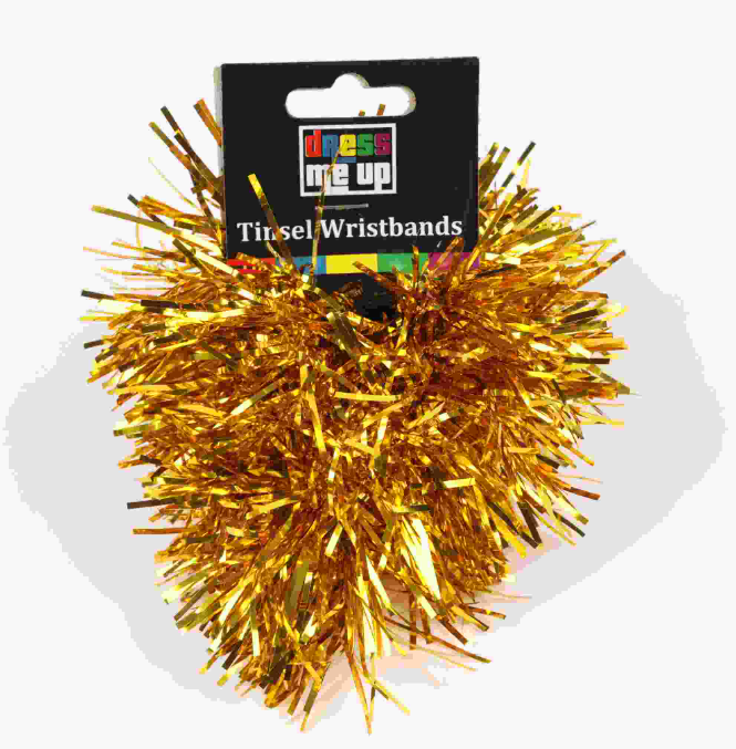 Yellow Tinsel Wristbands