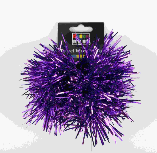 Purple Tinsel Wristbands