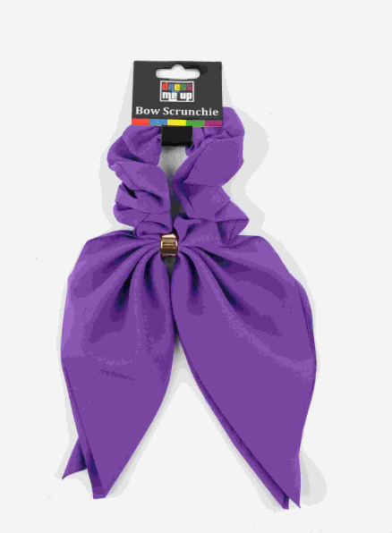 Purple Tie in Bow Scrunchie