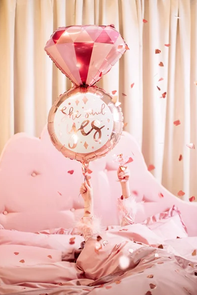 She Said Yes Ring Foil Balloon