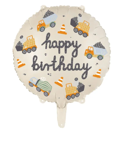 Construction Vehicles Foil Balloon