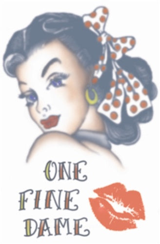 Hottie Girl 1940s Vintage Temporary Tattoo