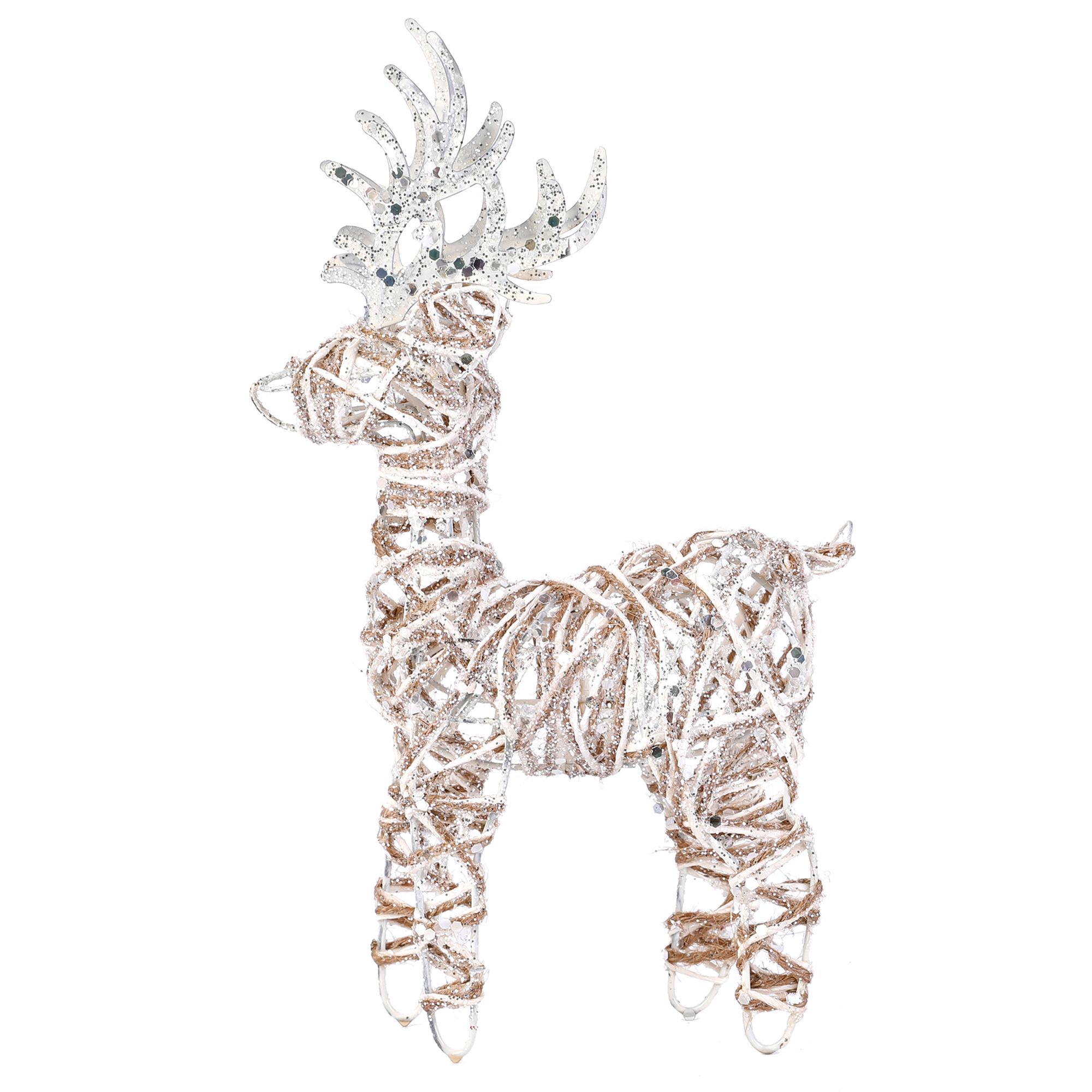 Metal Twine Deer Decoration 24x13cm