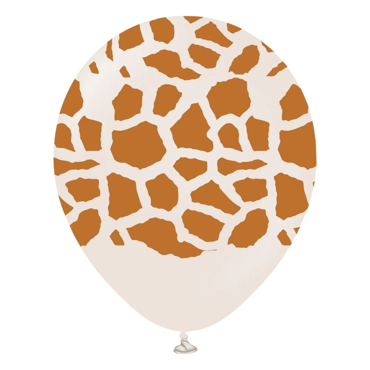 Kalisan Printed Latex 30cm (12") White Sand Safari Giraffe with Caramel Print (Pack of 25)