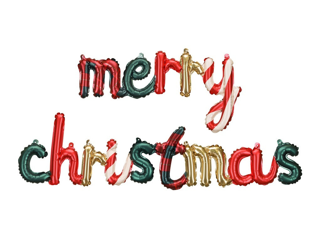 Merry Christmas Air Inflated Balloon Banner