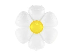 White Daisy with Yellow Shape Foil Balloon