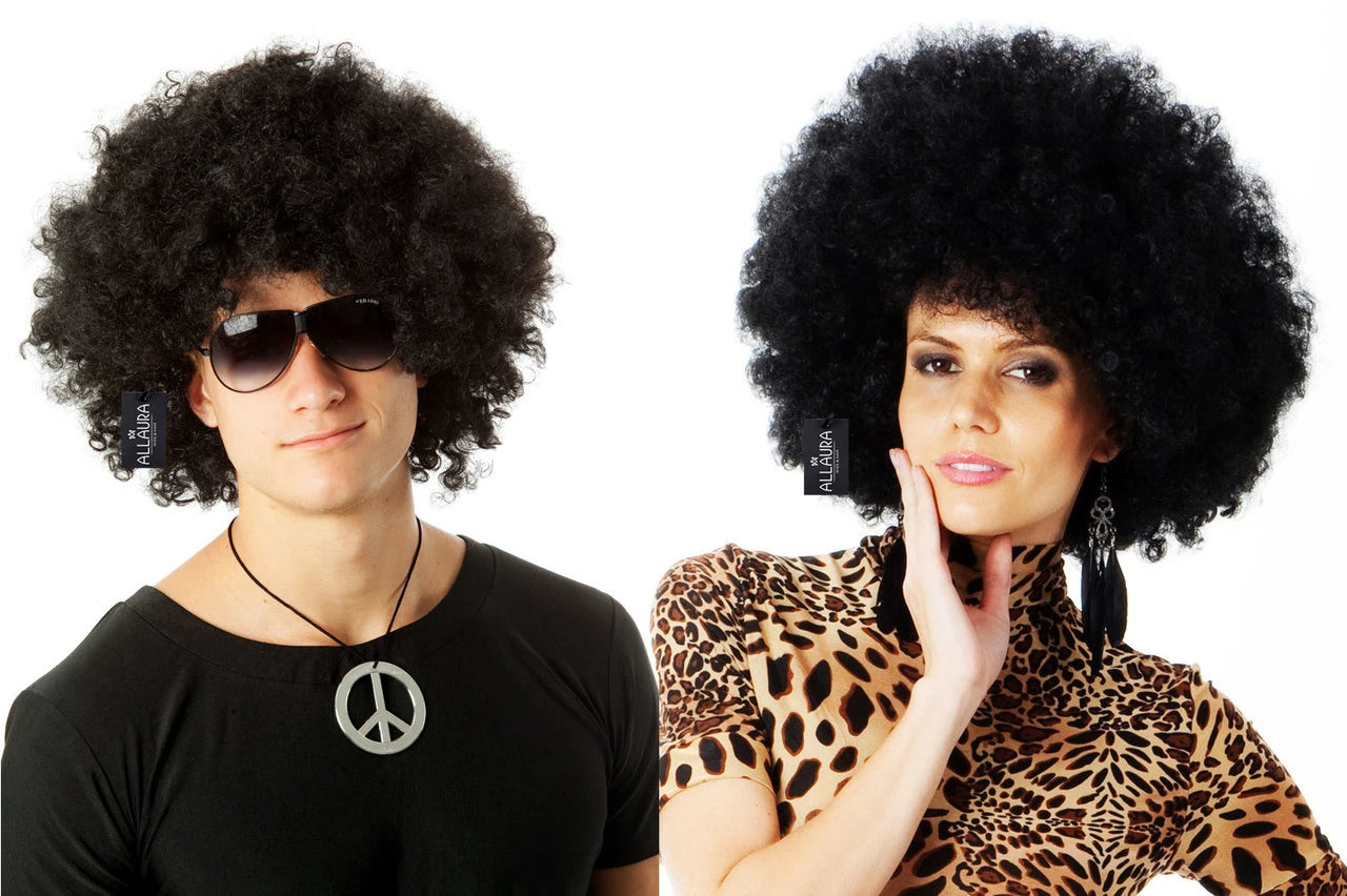 Jumbo Black Afro 70s Disco Costume Wig - Unisex