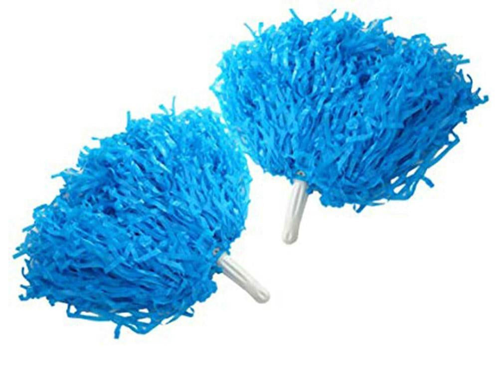 Blue Pom Poms