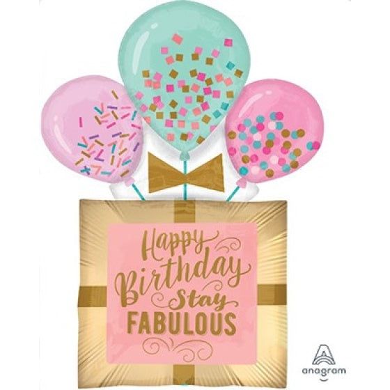 Faboulous Happy Birthday Gift Supershape Foil Balloon