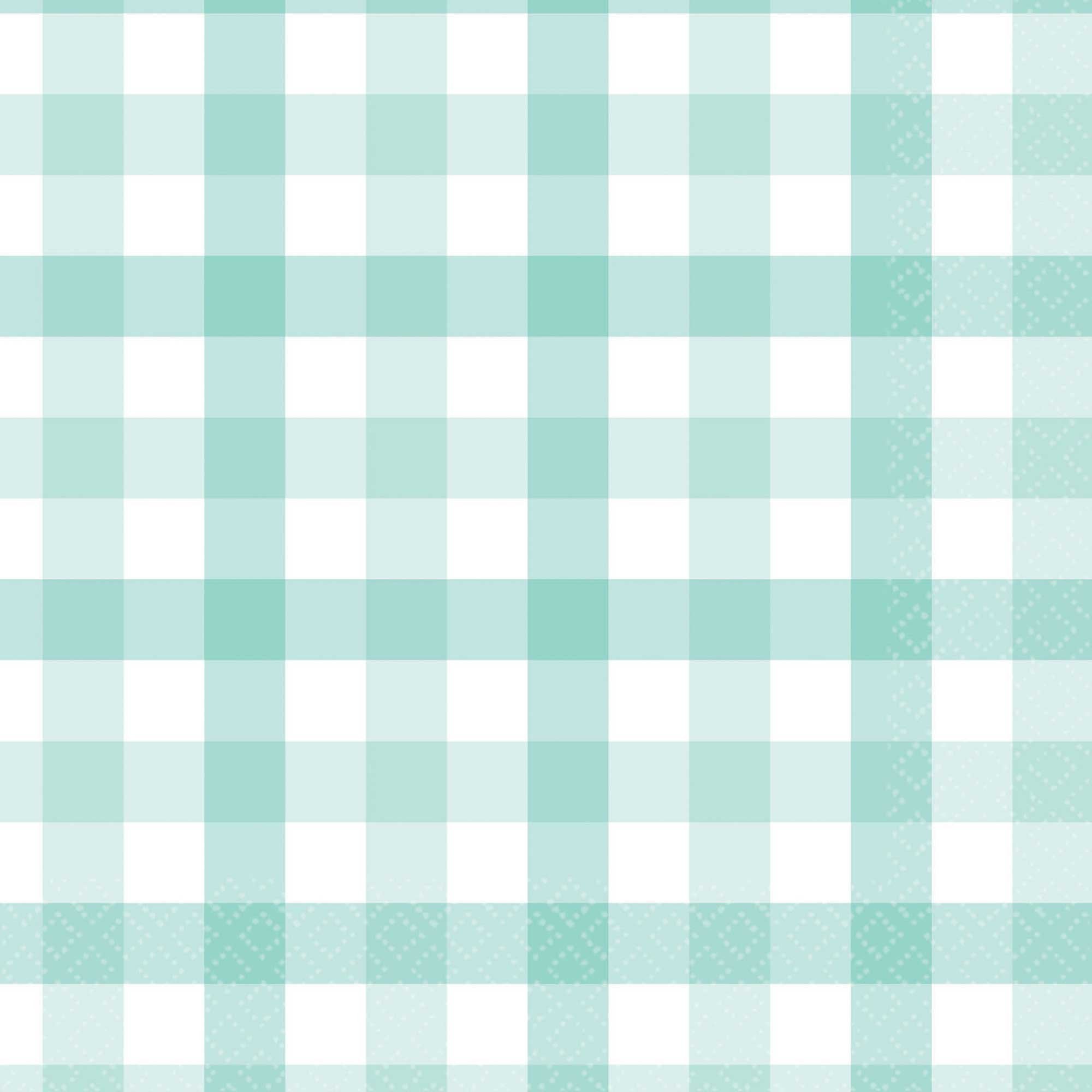 Gingham Pastel Mint Green Lunch Napkins 16pack