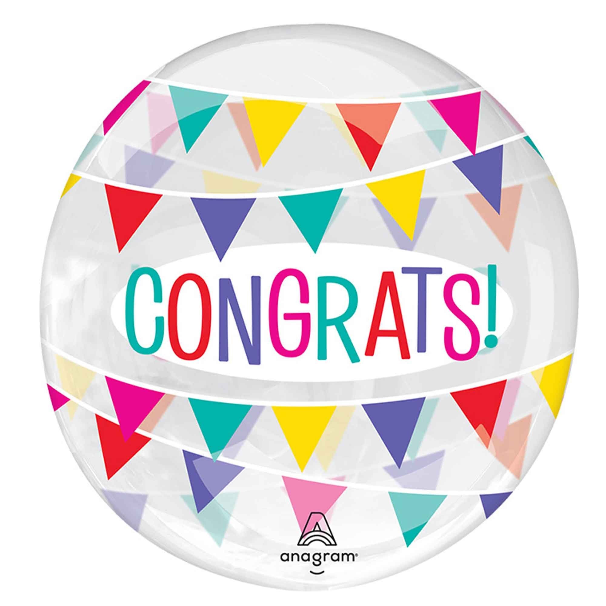 Congrats Banner Clearz Balloon
