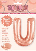 Rose Gold Letter U Megaloon