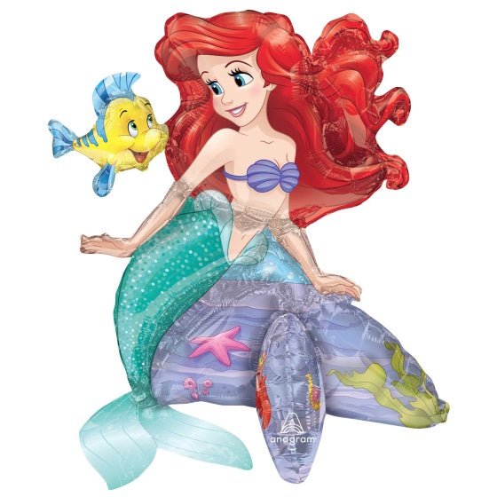 The Little Mermaid Multi-Balloon Air Fill Foil Balloons