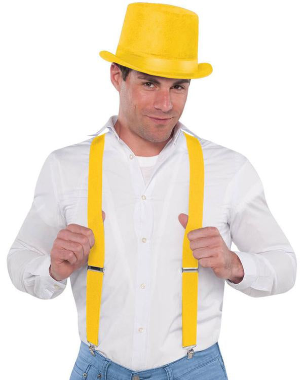 Neon Yellow Suspenders