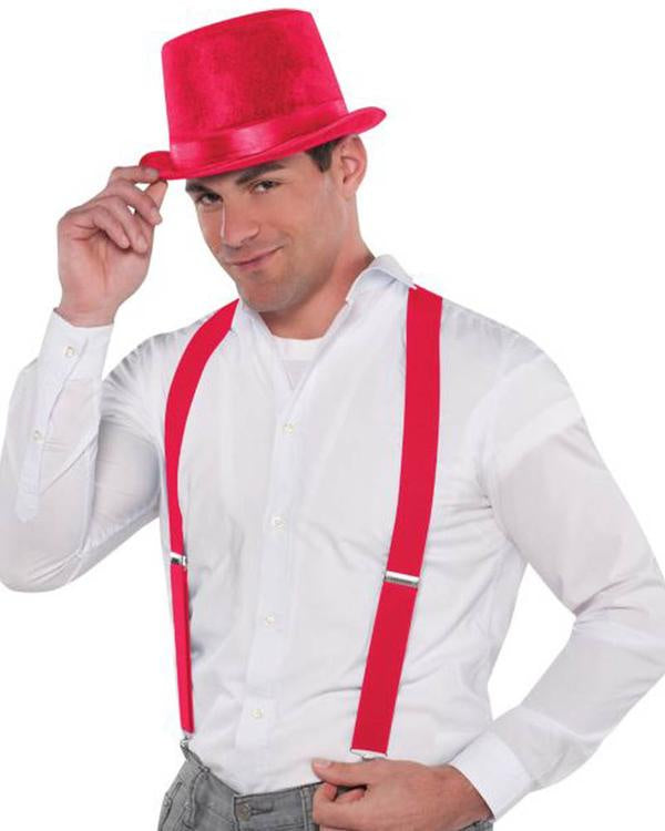 Neon Pink Suspenders