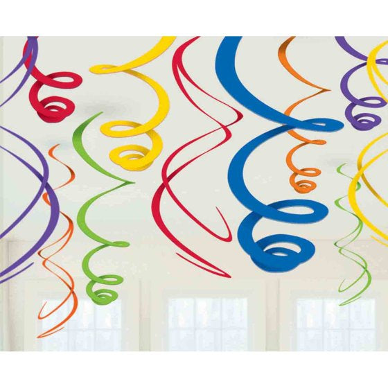 Rainbow Swirl Decorations