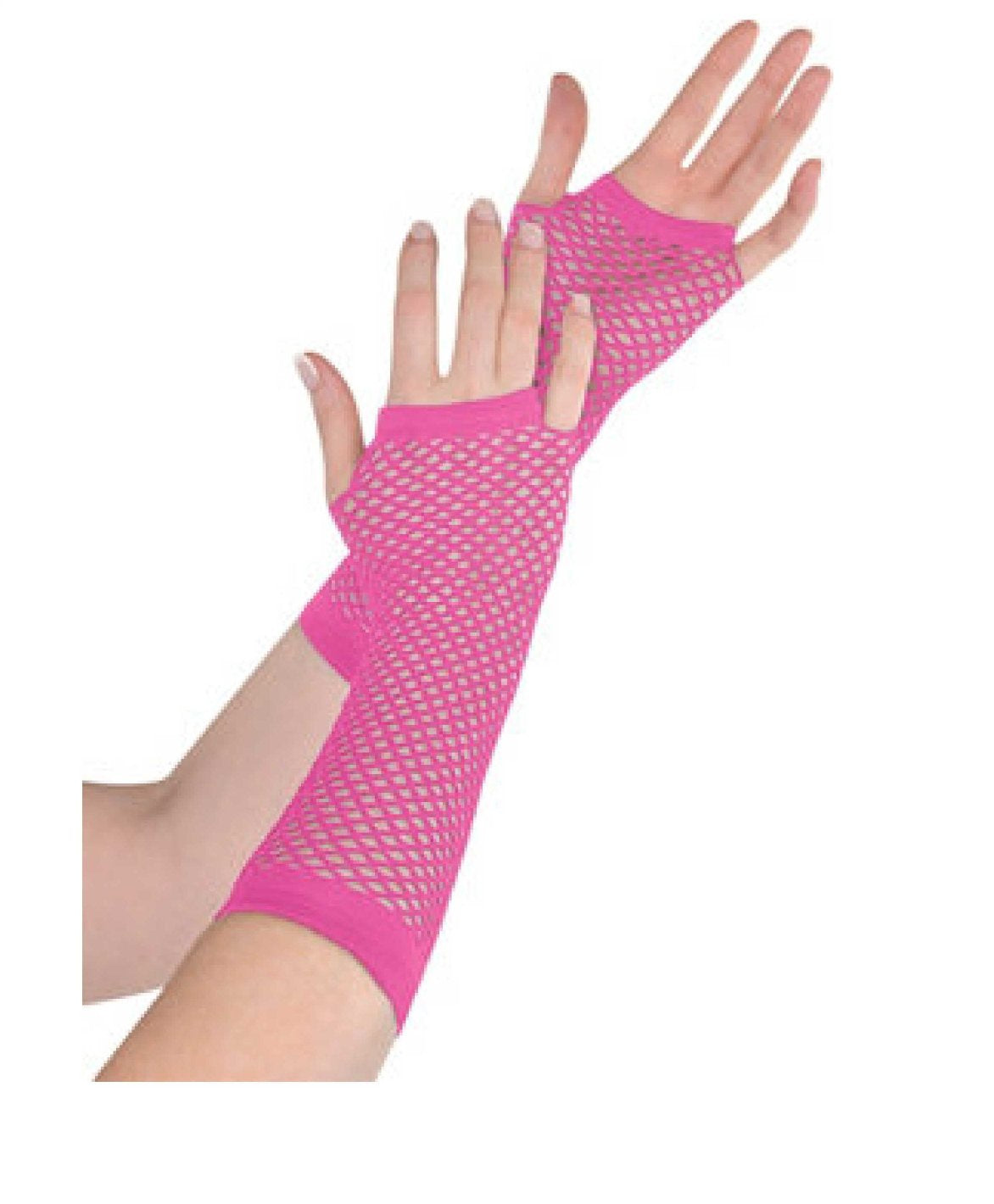 Pink Fishnet Gloves