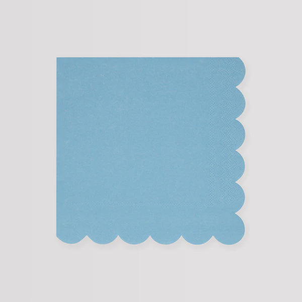 Mer Meri Cornflower Blue Small Napkins (Pack of 16)