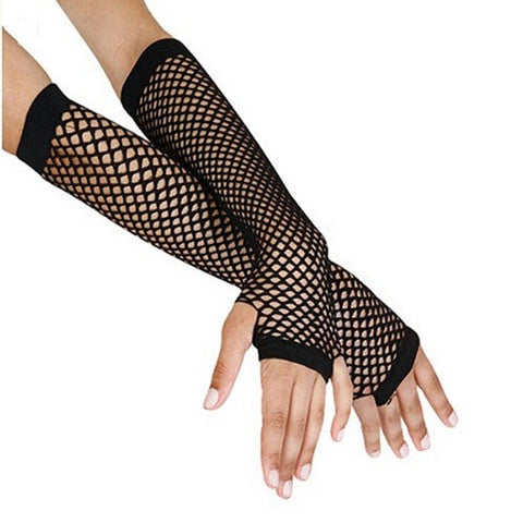 Black Fishnet Gloves