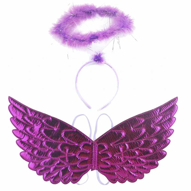 Purple wings with Halo Headband