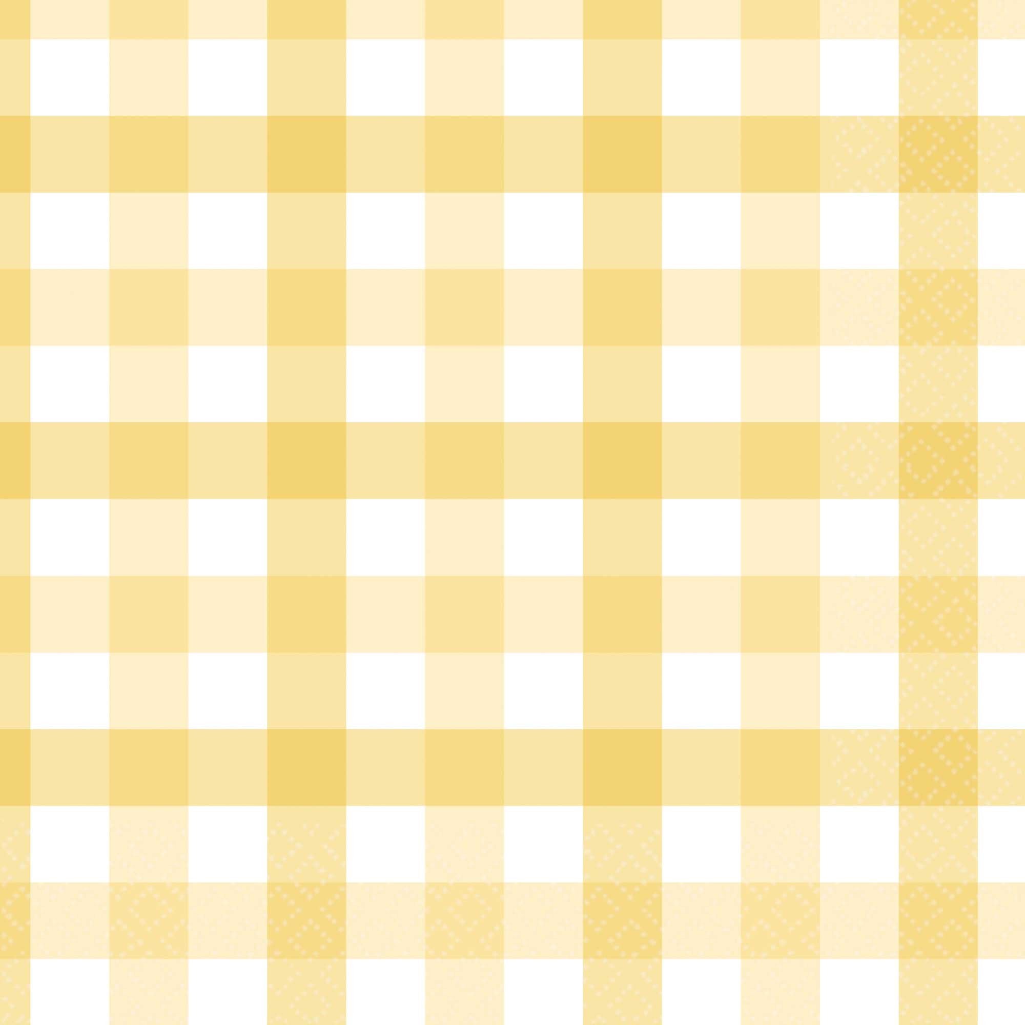Gingham Pastel Yellow Lunch Napkins 16pack