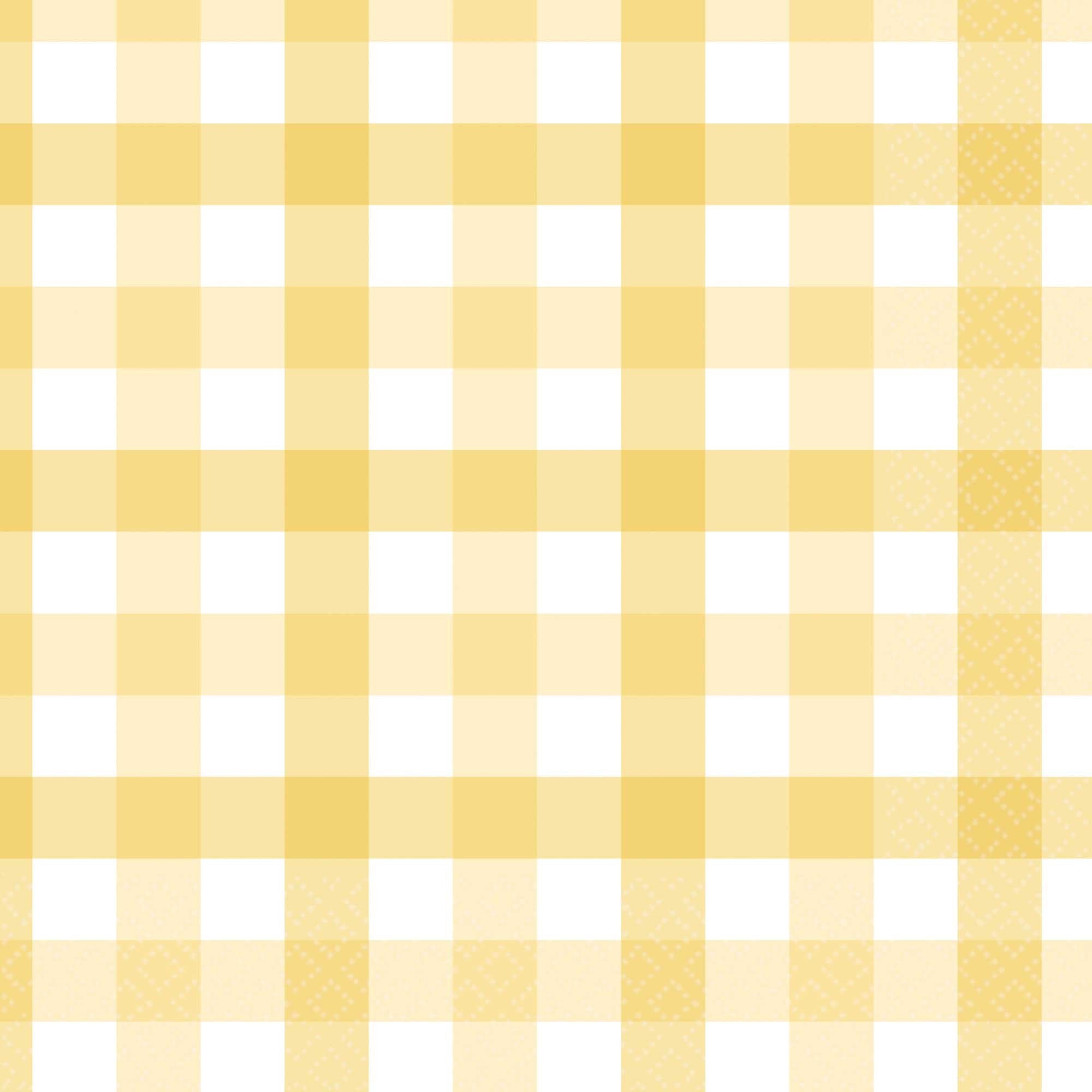 Gingham Pastel Yellow Lunch Napkins 16pack