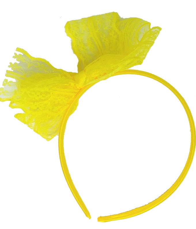 Yellow Neon Bow Headband