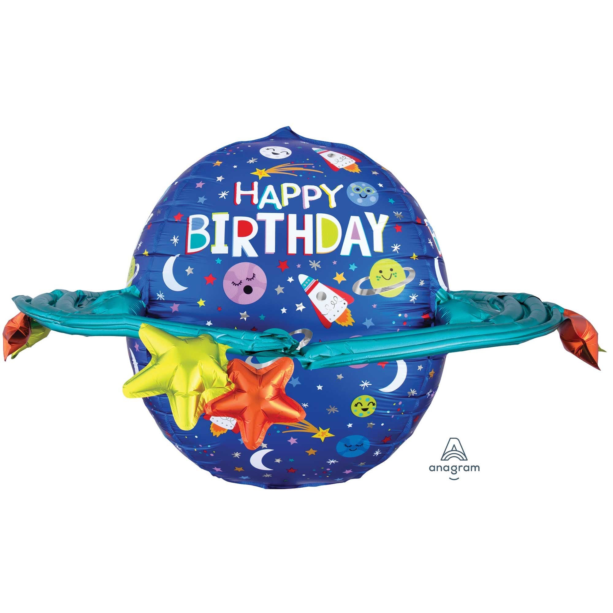 Happy Birthday Colourful Galaxy Foil Balloon