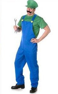 Green Plumber Man Mens Costume
