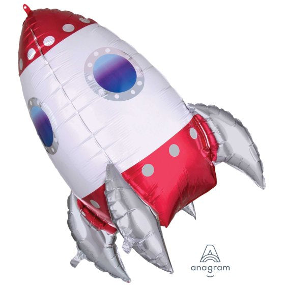 UltraShape Rocket Ship Foil Balloon
