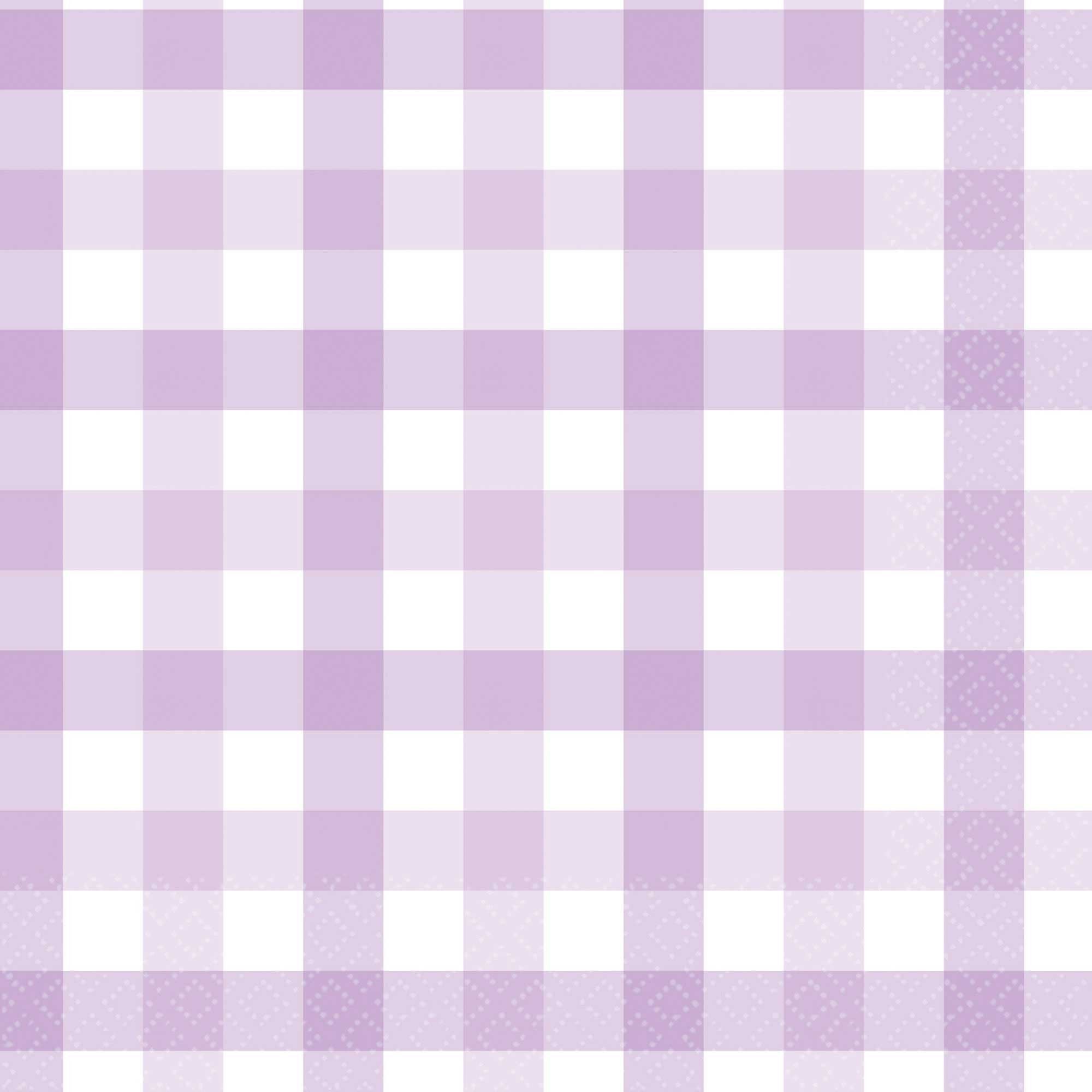 Gingham Pastel Purple Lunch Napkins 16pack