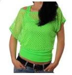 Green Neon Fishnet Top