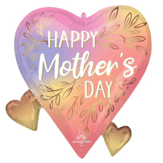 Happy Mothers Day Botanical Traces Foil Balloon