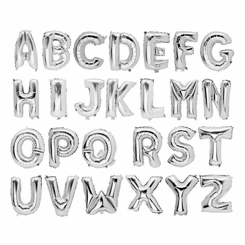 Silver Foil Letters 36cm (Air Inflation only)