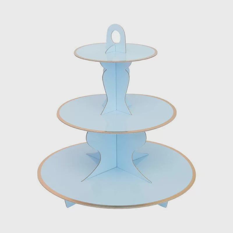 3 Tier Cake Stand Eco Blue