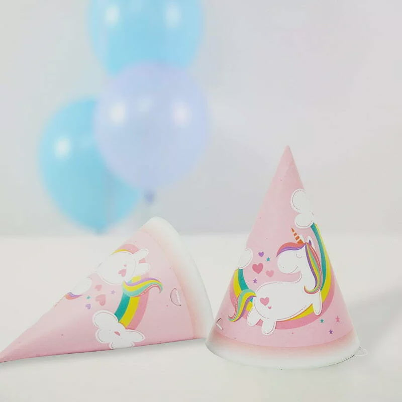 Unicorn Party Hats (Pack of 8)