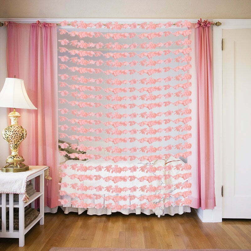 Coral Flower Curtain Garland