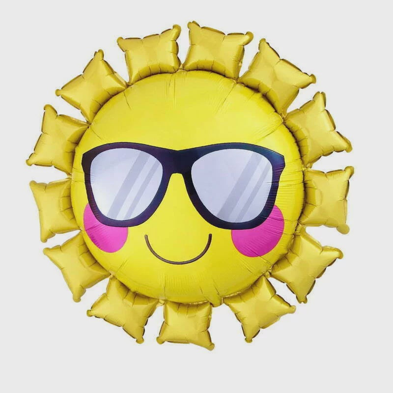 Sun with Sunglasses Foil Balloon