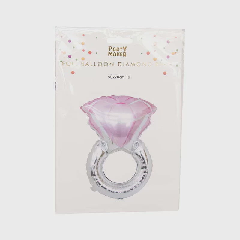 Pink Diamond Ring Foil Balloon