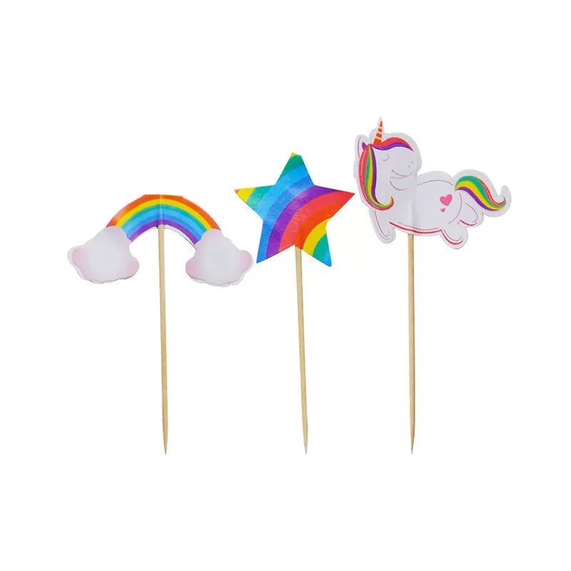 Unicorn Cupcake Picks (Pack of 24)