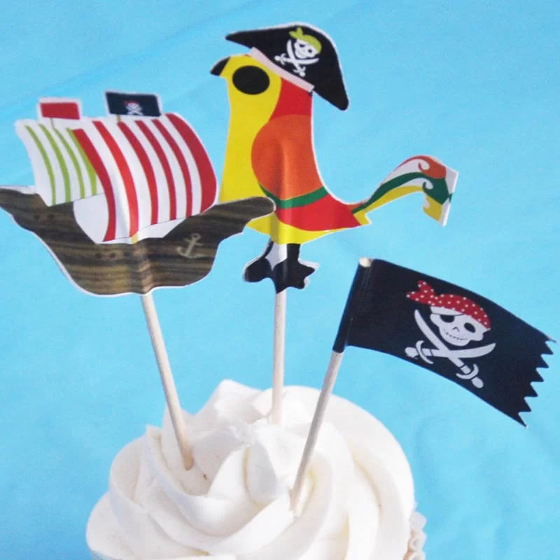 Pirate Cupcake Topper Pack of 20