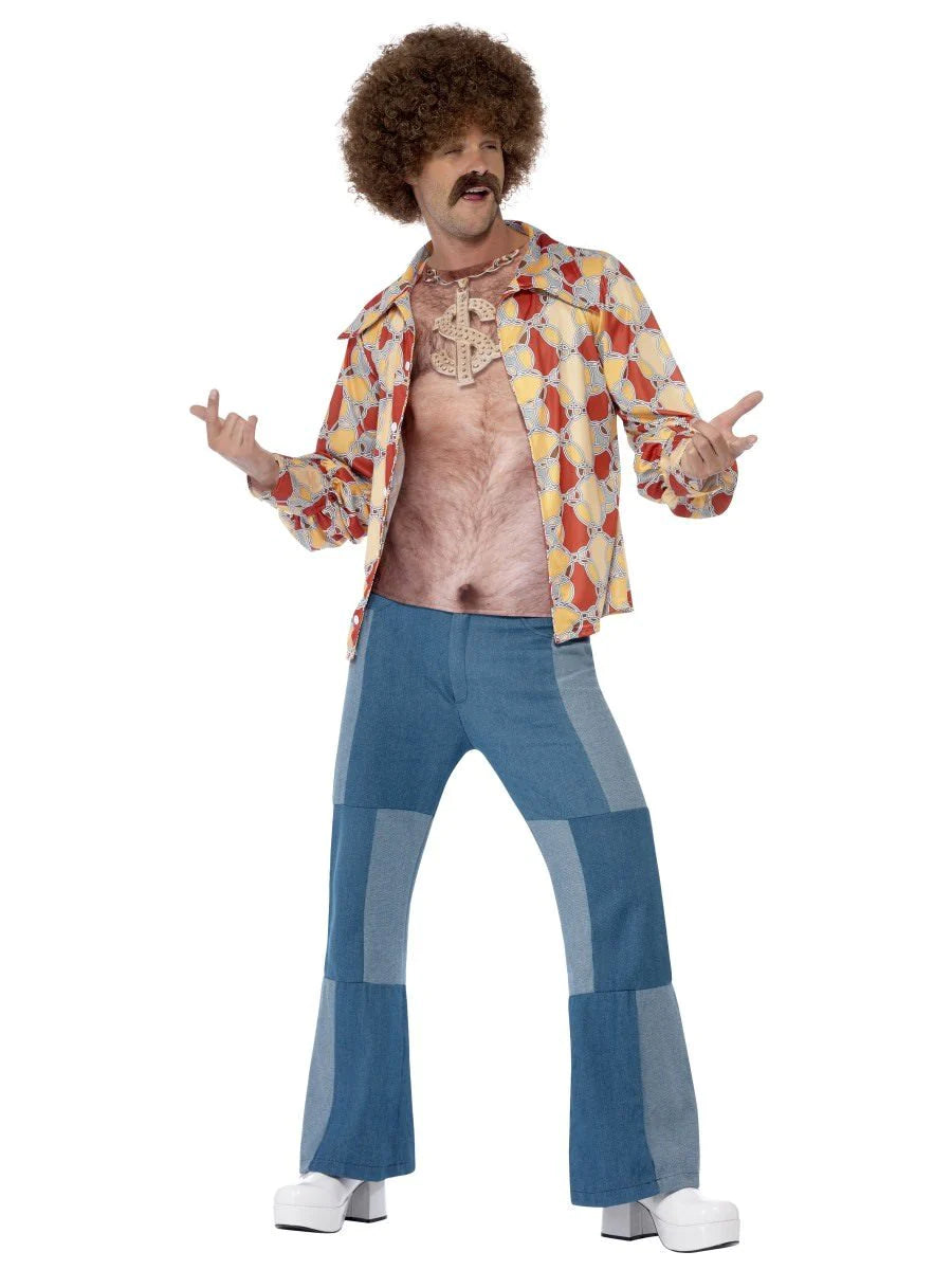 Realistic 70s Mens Hairy Chest T-shirt